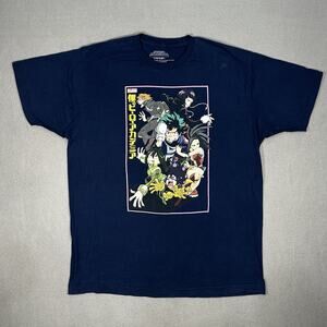 My Hero Academia Funimation T Shirt Navy Blue Size M